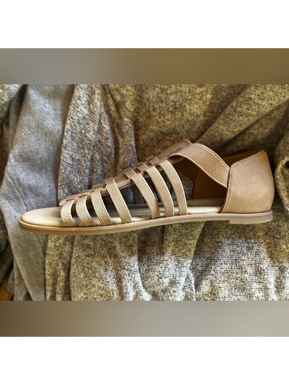 🔥NEW🔥 Eileen Fisher Rato Honey Tumbled Nubuck Leather Slip On Sandals W7 - Picture 6 of 12